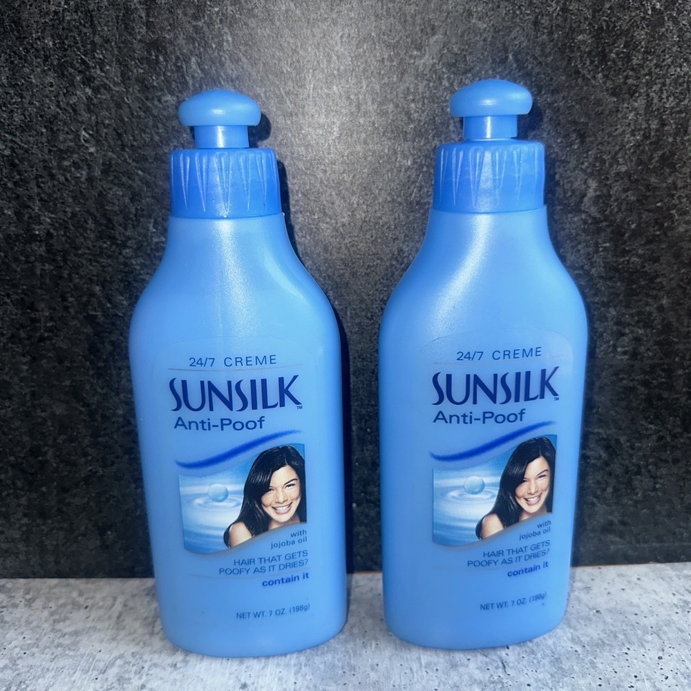 2 Lot Sunsilk Anti Poof 24/7 Creme Jojoba Oil